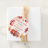 Brandweerman eerste verjaardagsfeest bedankjes labels (In situ)