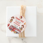 Brandweerman eerste verjaardagsfeest bedankjes labels (In situ)