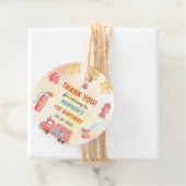 Brandweerman eerste verjaardagsfeest bedankjes labels (In situ)