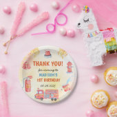 Brandweerman eerste verjaardagsfeest papieren bordje (Feest)