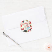 Brandweerman eerste verjaardagsfeest ronde sticker (Envelop)