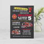 Brandweerman elke leeftijd verjaardag brandweerwag kaart (Staand voorkant)