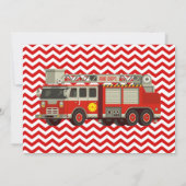 Brandweerman Elke leeftijd Verjaardag met Foto Kaart (Achterkant)