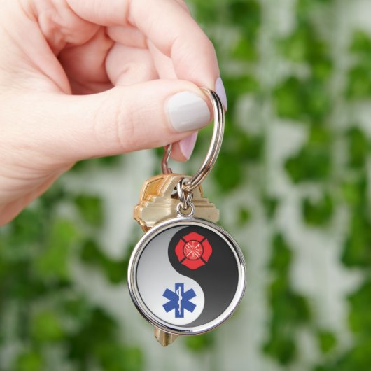 brandweerman emt ying yang sleutelhanger (Hand)
