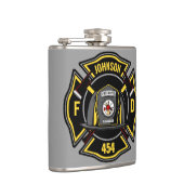 Brandweerman en brandweerteam van brandweerdienst heupfles (Rechts)