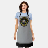 Brandweerman en brandweerteam van brandweerdienst schort (Gedragen)