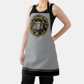 Brandweerman en brandweerteam van brandweerdienst schort (Insitu)