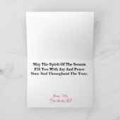 Brandweerman en Santa Silhouette Kerst Kaart (Binnen)