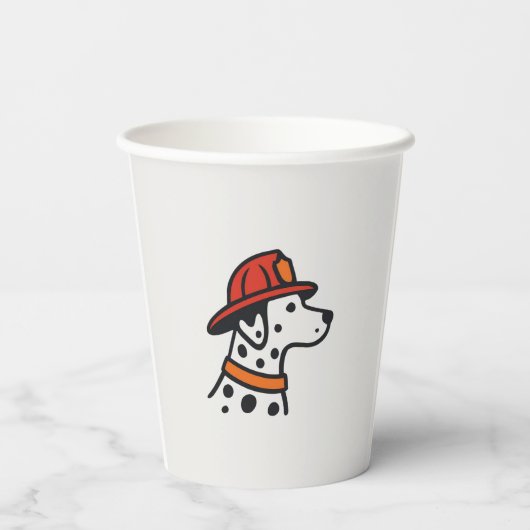 Brandweerman Feest Papieren Beker (Achterkant)