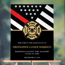 Brandweerman Fire Academy Afstudeerfeest Welkom Acryl Bord