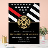 Brandweerman Fire Academy Afstudeerfeest Welkom Acryl Bord (Huwelijk)