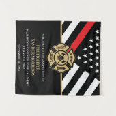 Brandweerman Fire Academy Afstudeerfeest Welkom Wandkleed (Voorkant (horizontaal))