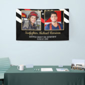 Brandweerman Fire Academy Afstuderen 2 Foto Spandoek (Beurs)