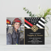 Brandweerman Fire Academy Afstuderen Brandweerman Aankondiging (Staand voorkant)