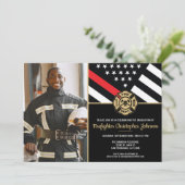 Brandweerman Fire Academy Afstuderen Brandweerman Kaart (Staand voorkant)