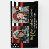 Brandweerman Fire Academy Afstuderen Brandweerman  Spandoek (Verticaal)