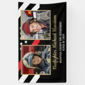 Brandweerman Fire Academy Afstuderen Brandweerman Spandoek (Verticaal)