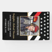 Brandweerman Fire Academy Graduation Party Foto Spandoek (Horizontaal)