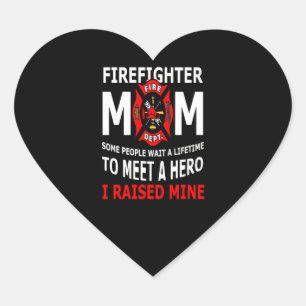 brandweerman Firefighter Mam Sommige mensen Hart Sticker