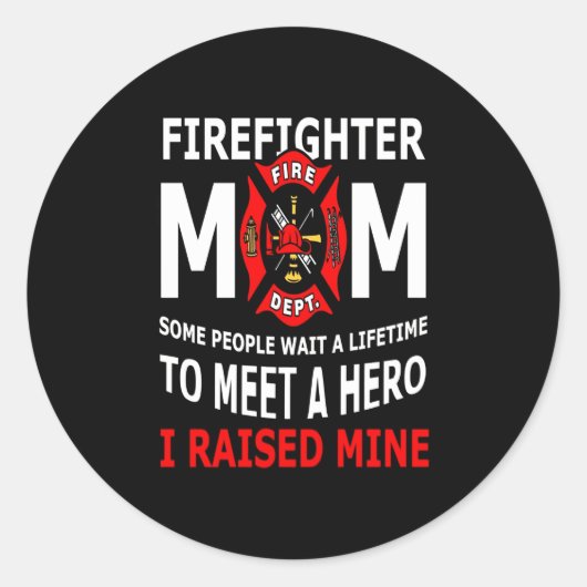 brandweerman | Firefighter Mam Sommige mensen Ronde Sticker (Voorkant)