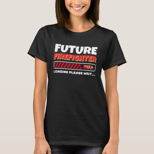 Brandweerman Fireman Costume Future Firefighter T-shirt (Voorkant)