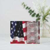 Brandweerman Gebed Zwarte Print Briefkaart (Staand voorkant)