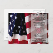 Brandweerman Gebed Zwarte Print Briefkaart (Voorkant / Achterkant)