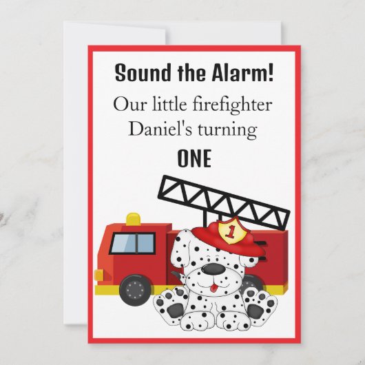 Brandweerman geef het alarm kaart (Voorkant)