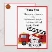 Brandweerman Geluid Alarm Bedankkaart (Voorkant / Achterkant)