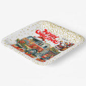 Brandweerman Gelukkig Nieuwjaar Papieren Bordje (Gebogen)