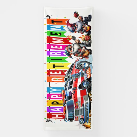 BRANDWEERMAN GELUKKIG PENSIOEN SPANDOEK (Verticaal)