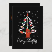 Brandweerman Geschenk | Prettig Kerstfeest Brandwe Feestdagenkaart (Voorkant / Achterkant)