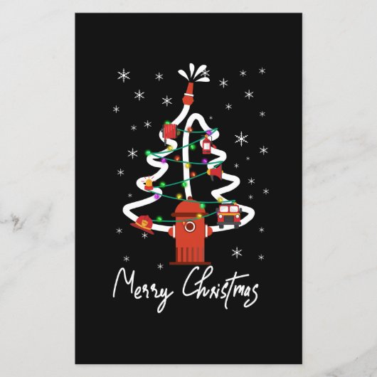 Brandweerman Geschenk | Prettig Kerstmis Brandweer Flyer (Voorkant)