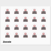 Brandweerman getuige ronde sticker (Vel)