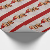  brandweerman gooit het meisje op cadeaupapier (Hoek)