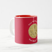 Brandweerman - Gouden Medallion Tweekleurige Koffiemok (Voorkant links)