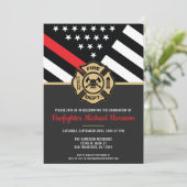 Brandweerman Graduation Party Vlag van de Brandwee Kaart (Staand voorkant)