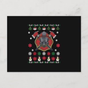 Brandweerman Grappig Kerst Cadeau voor Liefhebbers Feestdagenkaart