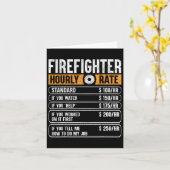 Brandweerman Grappige Uurprijs Geschenken voor bra Kaart (Gele Bloem)