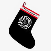 brandweerman grote kerstsok (Voorkant (Hangend))