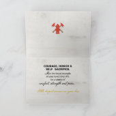 Brandweerman Grunge Hero Sympathie Kaart (Binnen)