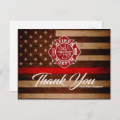 brandweerman - Hartelijk dank Briefkaart (Voorkant / Achterkant)