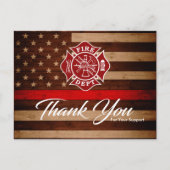 brandweerman - Hartelijk dank Briefkaart (Voorkant)