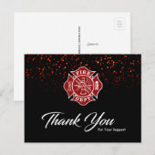 brandweerman - Hartelijk dank Briefkaart (Voorkant / Achterkant)