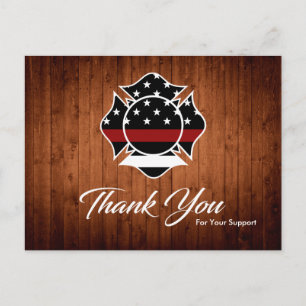 brandweerman - Hartelijk dank Briefkaart