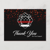 brandweerman - Hartelijk dank Briefkaart (Voorkant)