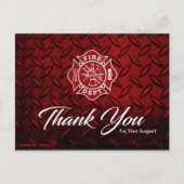 brandweerman - Hartelijk dank Briefkaart (Voorkant)