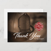 brandweerman - Hartelijk dank Briefkaart (Voorkant / Achterkant)