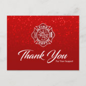 brandweerman - Hartelijk dank Briefkaart (Voorkant)