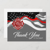 brandweerman - Hartelijk dank Briefkaart (Voorkant / Achterkant)